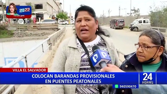 Municipio de VES instala barandas provisionales en puentes tras denuncia de Panamericana