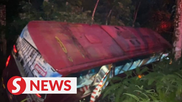 Bus ferrying 60 UPSI students crashes into ravine, 11 hurt