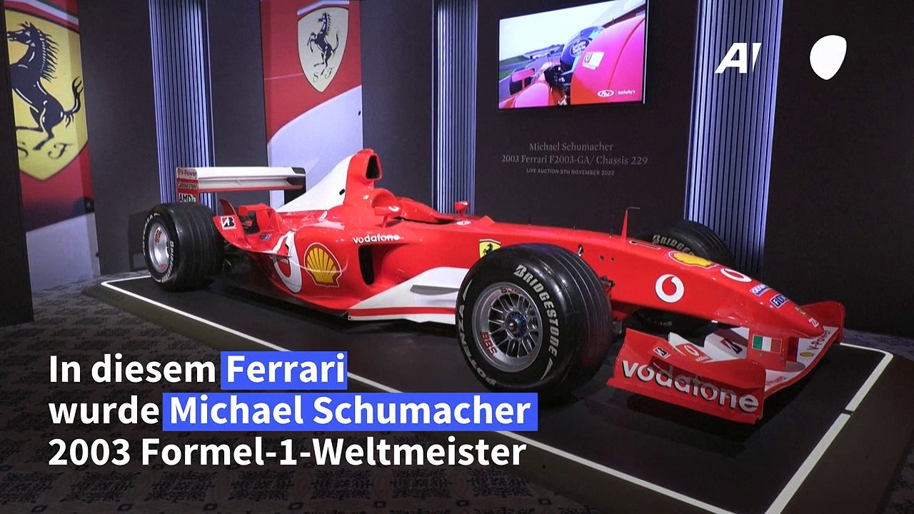Sieger-Ferrari von Michael Schumacher für Rekordsumme versteigert