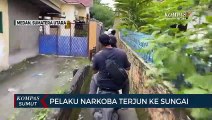 Polisi Gerebek Kawasan Rawan Narkoba di Bantaran Sungai Belawan Medan