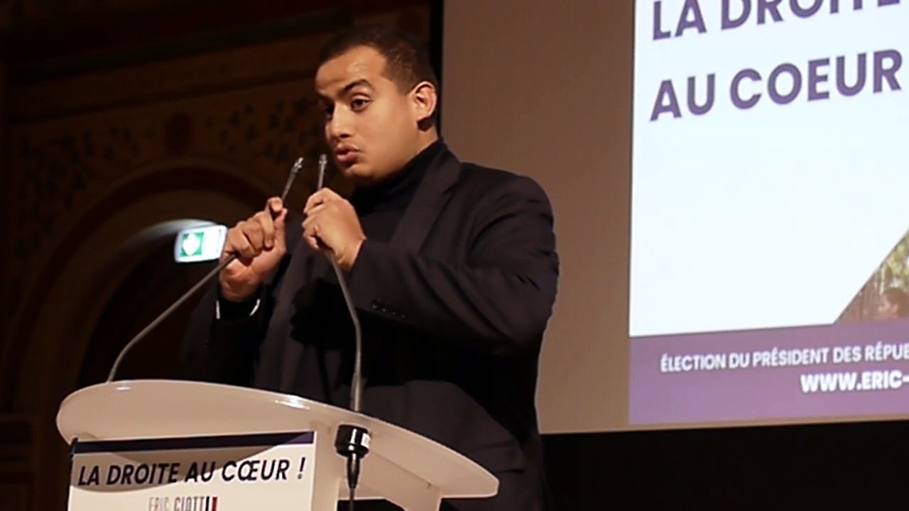 Réunion publique d'Eric Ciotti à Neuilly sur Seine - Discours d'Amine Elbahi