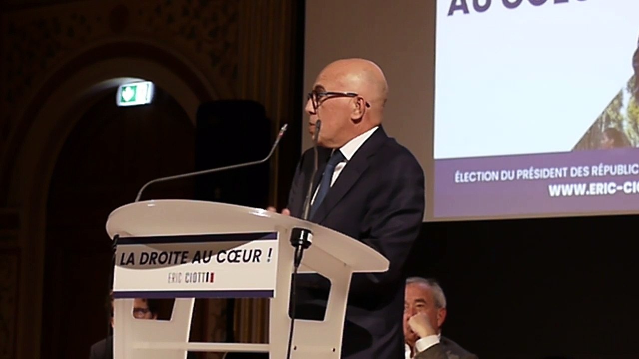 Réunion publique d'Eric Ciotti à Neuilly sur Seine - Discours d'Eric Ciotti