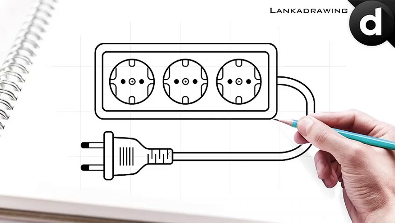 how to draw a simple and easy socket