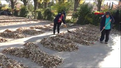 Ağaçlardan dökülen yapraklarla Atatürk’ü andılar