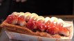 (Crowaffle) - Nutella Strawberry whipped cream - Korean Street Food