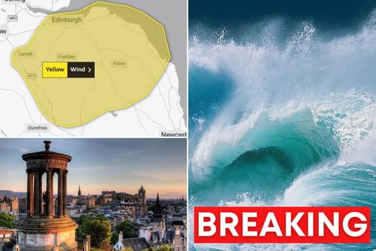 Edinburgh Headlines November 10: Met Office weather warning for 'very strong' gusty winds - hour by hour forecast