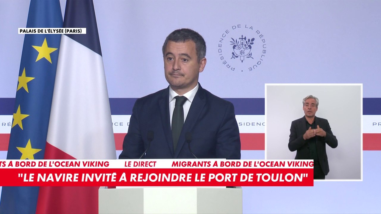 Gérald Darmanin : «L’Ocean Viking a été invité à rejoindre le port de Toulon»