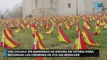 Vox coloca 375 banderas de España en Vitoria para recordar los crímenes de ETA sin resolver