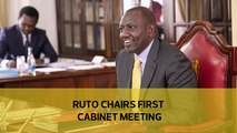 Ruto chairs first cabinet meeting
