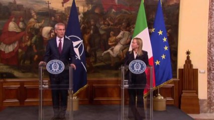 Download Video: Primo incontro fra Meloni e il numero uno Nato Stoltenberg