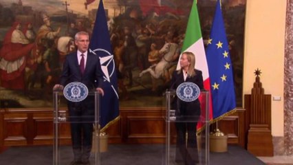 Primo incontro fra Meloni e il numero uno Nato Stoltenberg