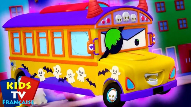 Roues effrayantes dans le bus - Chanson effrayante d'Halloween et comptines pour enfants