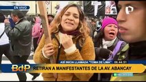 Retiran a manifestantes que llegaron hasta el Congreso para apoyar a Pedro Castillo