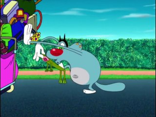हिंदी Oggy and the Cockroaches - EW THE PUMPKIN THAT PRETENDED TO BE A FERRARI (S02E48) Hindi Cartoons for Kids