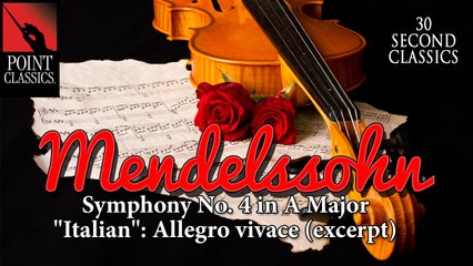 Mendelssohn: Symphony No. 4 in A Major "Italian" : Allegro vivace (excerpt)