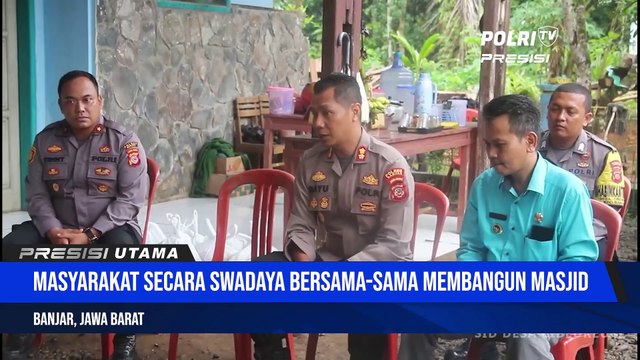 Peduli Pembangunan Masjid, Kapolres Banjar Polda Jabar Sumbang Bahan Bangunan