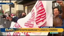 Marcha 'La Toma de Lima': Retiran a manifestantes que llegaron hasta el Congreso para apoyar a Pedro Castillo