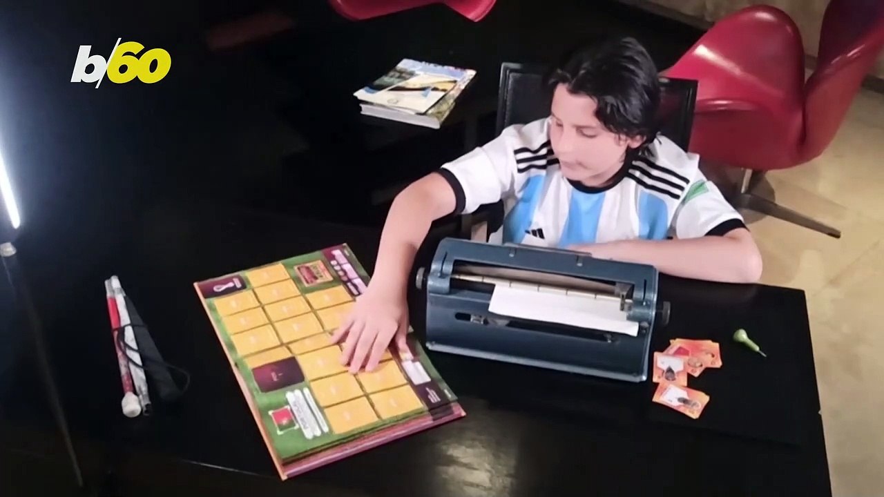 Blind Boy Brings Braille to Soccer Sticker Book Ahead of World Cup 2022