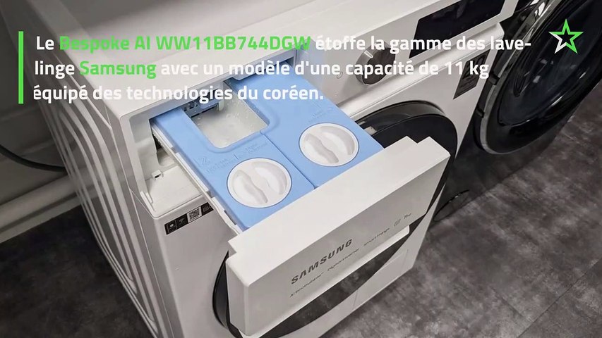 Test Lave-linge Samsung Bespoke AI WW11BB744DGW : l'ami des peaux