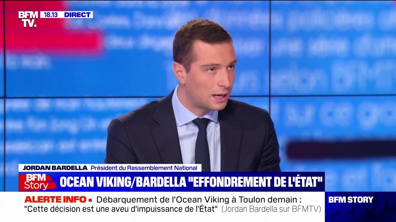 Jordan Bardella: "Il y a une complicité entre les ONG d'extrême gauche avec les mafias de passeurs"