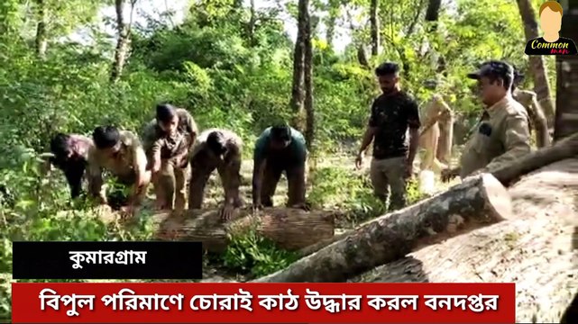 গোপন সুত্রের খবরের ভিত্তিতে অভিযান চালিয়ে বিপুল পরিমাণ চোরাই অবৈধ কাঠ উদ্ধার
