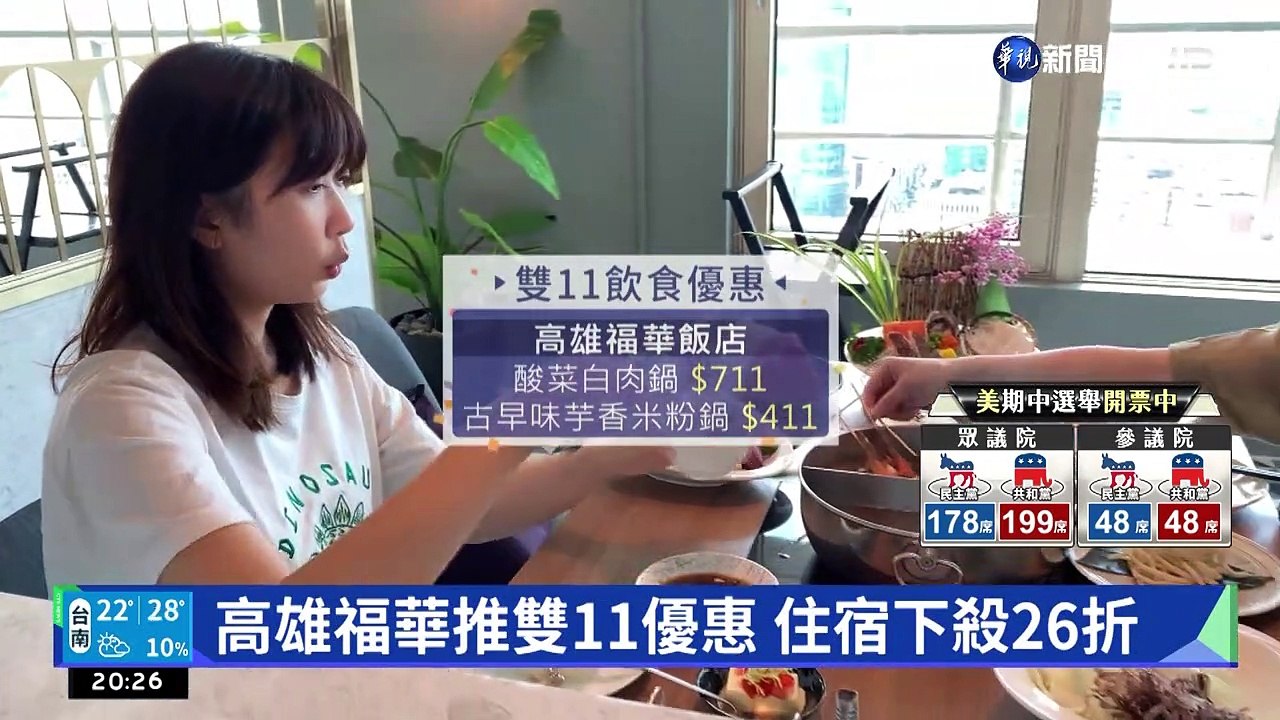 全台旅宿餐飲推優惠 搶攻雙11商機｜華視新聞 20221109