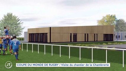 COUPE DU MONDE DE RUGBY / Visite du chantier du stade de la Chambrerie