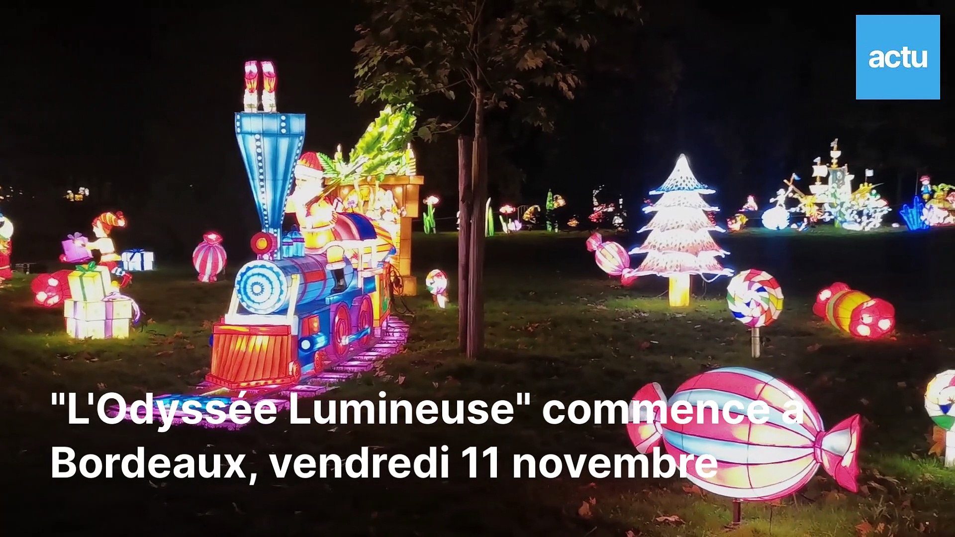 VIDEO : À Bordeaux, plus de 500 sculptures lumineuses géantes illuminent le  parc Bordelais - Vidéo Dailymotion