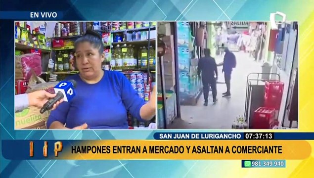SJL: Hampones entran a mercado y asaltan a comerciantes