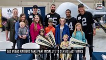 Las Vegas Raiders Take Part in Salute to Service Activities