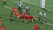 TOP 14 - Essai de Tristan TEDDER (USAP) - Racing 92 - USA Perpignan - Saison 2022:2023