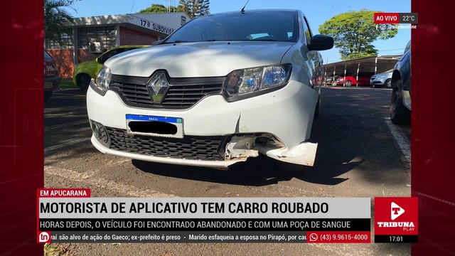 Motorista de aplicativo tem carro roubado; PM recupera horas depois