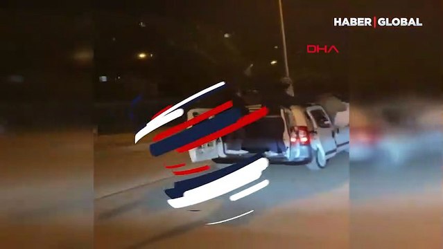 Asker uğurlama konvoyundaki tehlikeli yolculuk kamerada