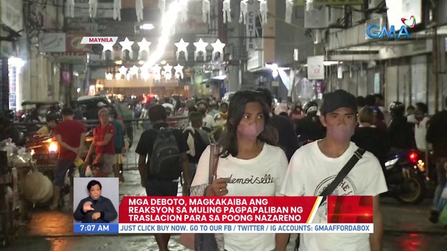 Mga deboto, magkakaiba ang reaksyon sa muling pagpapaliban ng Traslacion para sa Poong Nazareno | UB