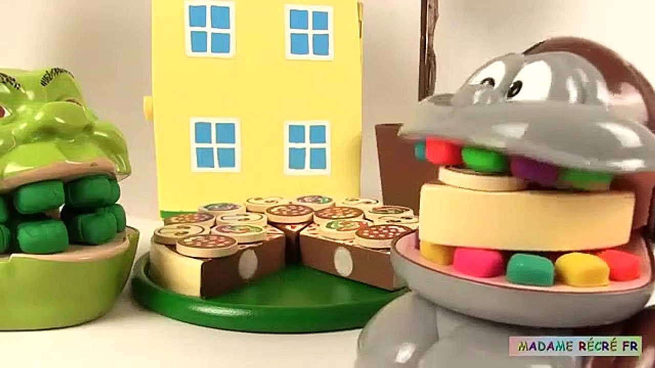 Shrek et le Singe Mangent de la Pizza en bois à découper avec le Minion Parlant