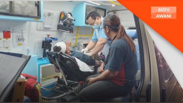 Kemalangan | Dua cedera, lima selamat nahas 4 kenderaan