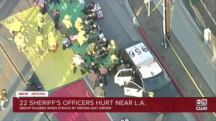 22 LA sheriff's office recruits injured when struck by wrong-way driver
