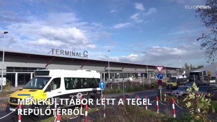 Bezárt német reptérből lett menekülttábor