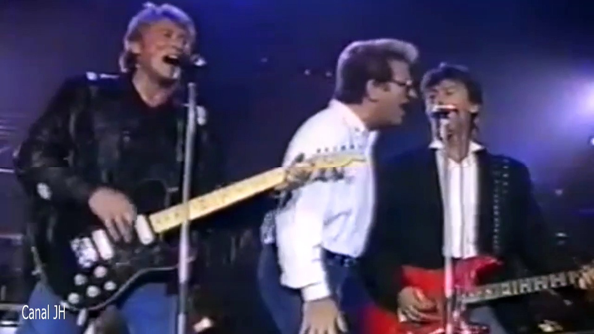 Johnny Hallyday, Eddy Mitchell et Alain Bashung "Le bon temps du Rock'n'Roll"  - 24.06.1989 - Vidéo Dailymotion