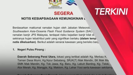 [TERKINI] Amaran awal banjir di beberapa lokasi