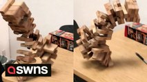Visual effect artist brings Jenga tower to life in mind-boggling video - and reveals exactly how he did it