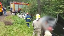 Idosa fica ferida após capotamento na rodovia PR-180 em Cascavel