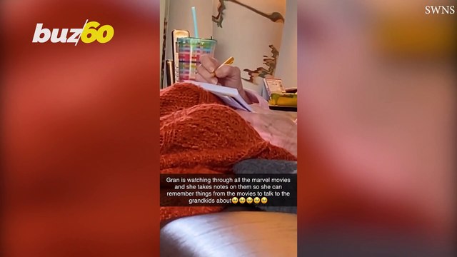 Must See! Grandma Takes Notes Watching Superhero Movie Marathon