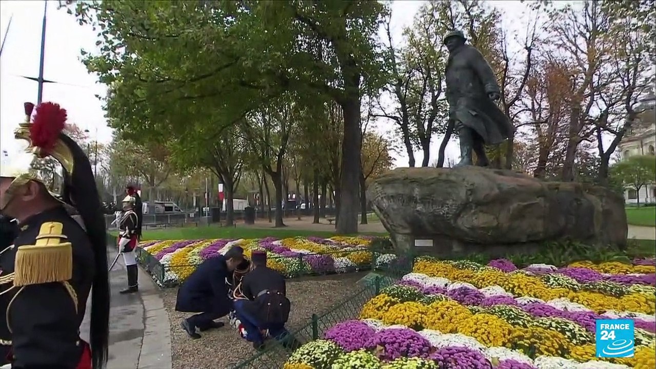 Macron préside la cérémonie de commémoration du 11 novembre à Paris