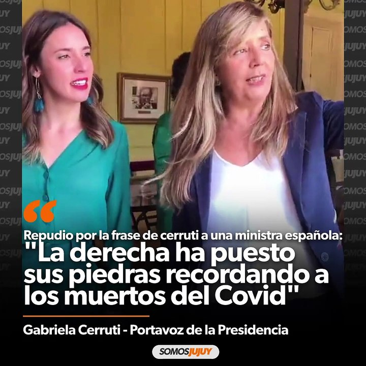 Cerruti hablando de las piedras en homenaje a las víctimas del covid
