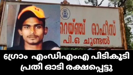 ലഹരിമരുന്നുമായി പിടികൂടിയ പ്രതി പോലീസിനെ തള്ളി മാറ്റി രക്ഷപ്പെട്ടു