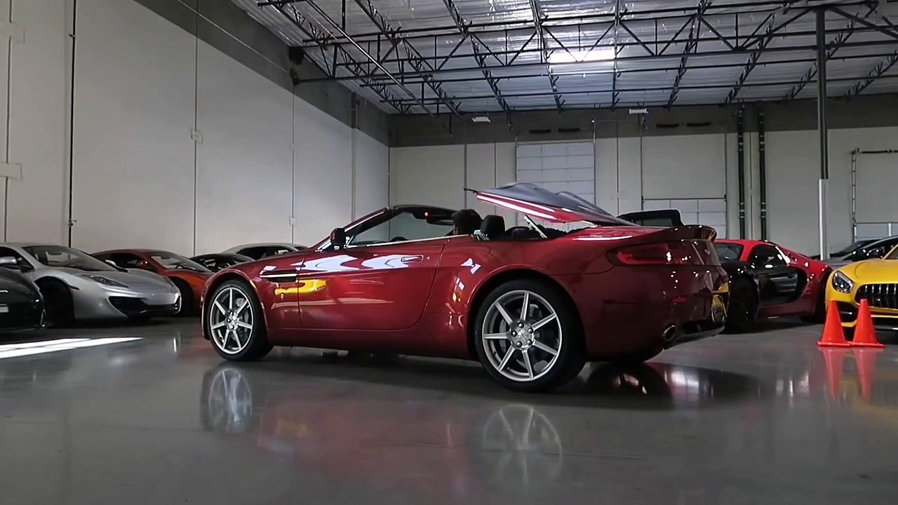 Aston Martin Vantage convertible roof opening/closing and exhaust noise