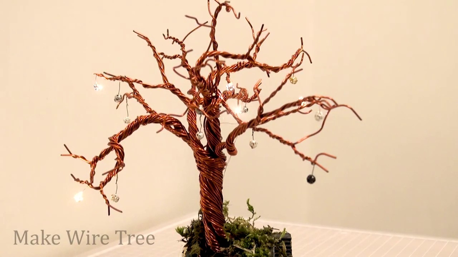 Custom-made miniature LED wire trees - Video Dailymotion
