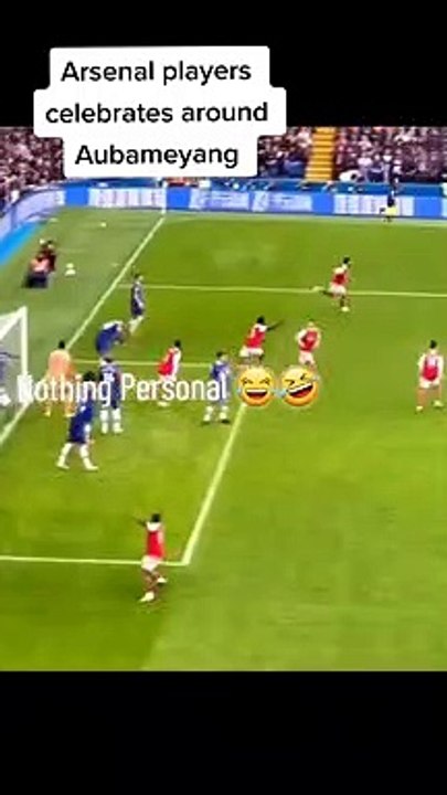 Arsenal celebration when vs chelsea aubameyang