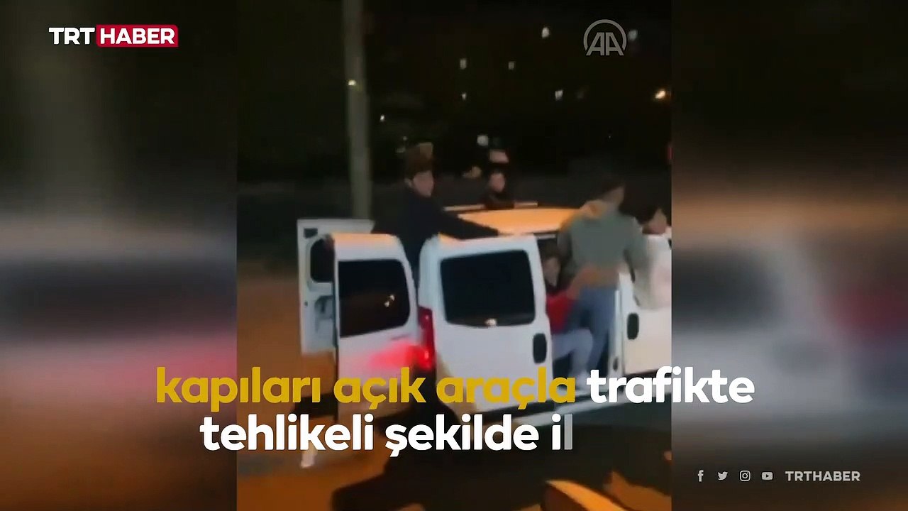 Asker uğurlama konvoyundaki tehlikeli yolculuk kamerada